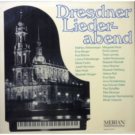Various ‎– Dresdner Liederabend|1975     BASF ‎– 22 22637-9