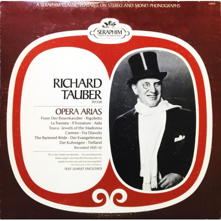Tauber ‎Richard – Opera Arias|1968    Seraphim ‎– 60086