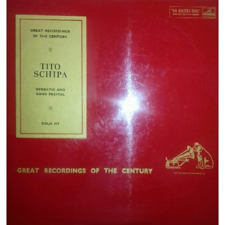 Schipa ‎Tito – Operatic And Song Recital|1960   His Master's Voice ‎– COLH 117