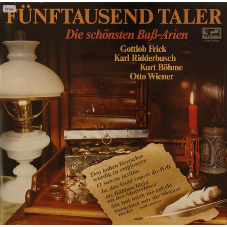 Various-Fünftausend Taler - Die Schönsten Baß-Arien-Gottlob Frick, Karl Ridderbusch, Kurt Böhme|Eurodisc ‎– 46 418 0