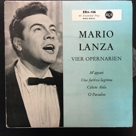 Lanza Mario ‎– Vier Opernarien|RCA Victor Red Seal ‎– ERA-136-Single