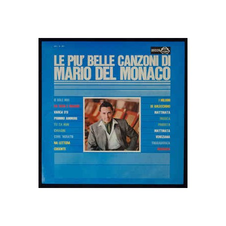 Monaco Mario del ‎– Le Più Belle Canzoni Di Mario Del Monaco|Decca ‎– ACL-N 251-Ace Of Clubs