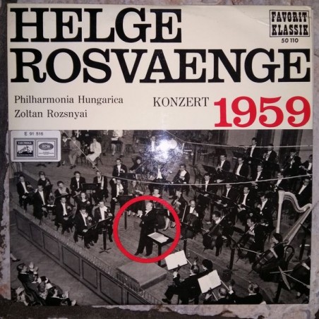 Roswaenge Helge - Konzert 1959- Philharmonia Hungarica - Zoltan Rozsnyai|Preiser Records ‎–Favorit 50110