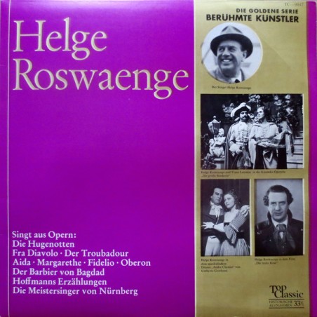 Roswaenge ‎Helge – Singt Aus Opern|1969    Top Classic ‎– TC 9042