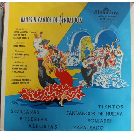 Various ‎– Bailes Y Cantos De Andalucia|Alhambra – MCP 10.0101- 10" Vinyl