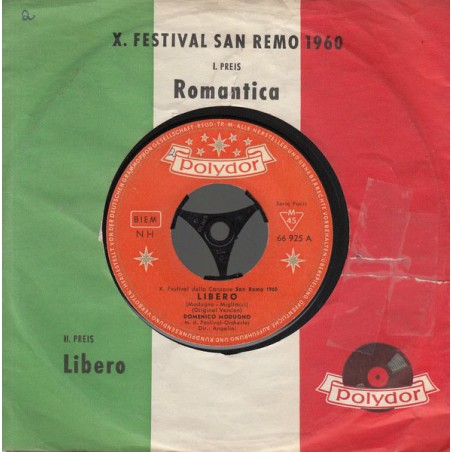 Modugno Domenico - Achille Togliani ‎– Libero-Romantica|1960    Polydor ‎– 66 925-Single