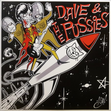 Dave & The Pussies ‎– Sideburn Burnout / Shag The Law|2016     Not On Label ‎– none-Orange-Vinyl-Single
