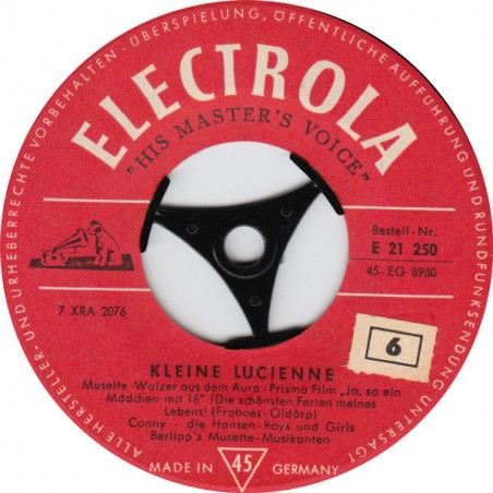 Conny ‎– Kleine Lucienne|1959     Electrola ‎– E 21 250-Single