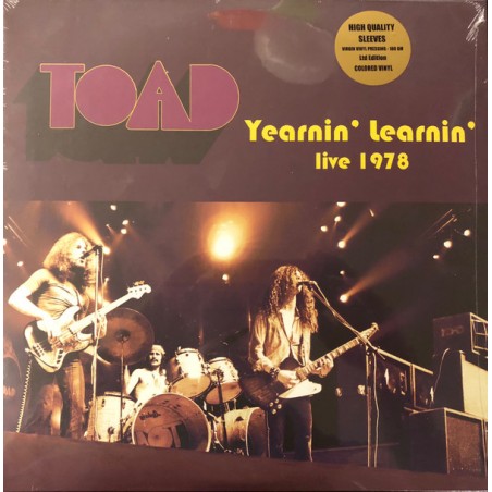 Toad – Yearnin' Learnin' - Live 1978|2017   Akarma ‎– AK 387/2-Colored Vinyl