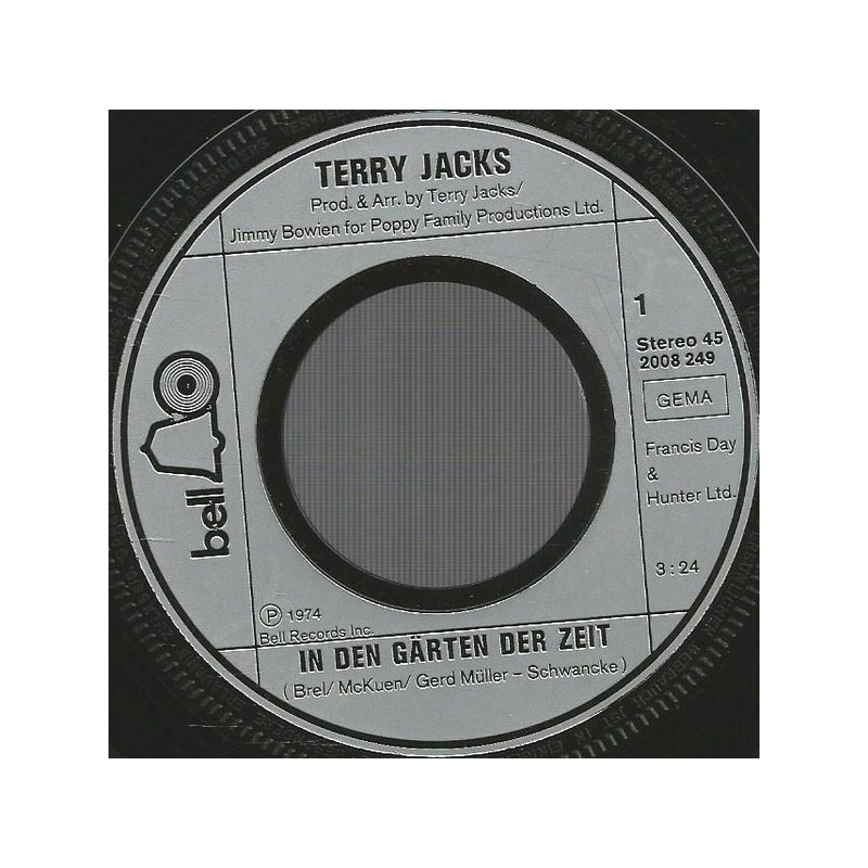 Jacks Terry ‎ In Den Gärten Der Zeit1974 Bell Records ‎ 2008 249Single