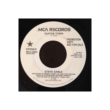 Earle ‎Steve – Guitar Town|1986  MCA-52856 Single, Promo