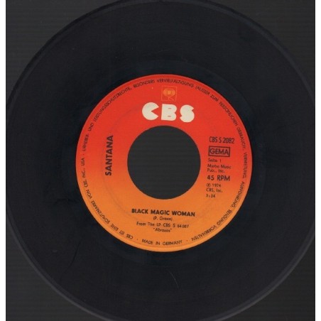 Santana ‎– Black Magic Woman / Mother's Daughter|1974    CBS S 2082-Single-Company-Sleeve