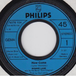 Lane Ronnie  Accompanied By...