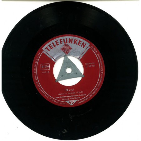 Original Oberkrainer Quintett ‎– Resi  Telefunken ‎– U 55 015  Single