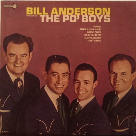 Po' Boys ‎– Bill Anderson Presents The Po' Boys|1966   Decca ‎– DL 4725