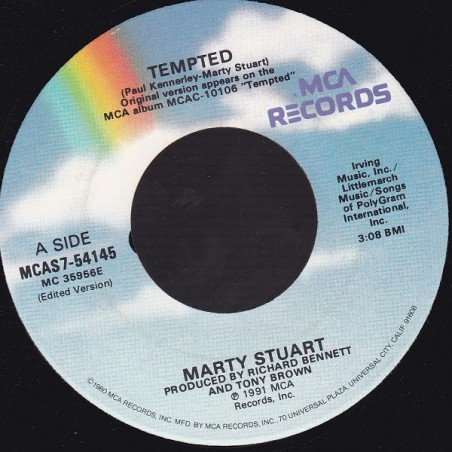 Stuart ‎Marty – Tempted / I'm Blue, I'm Lonesome|1991    MCA Records ‎– MCAS7-54145-Single