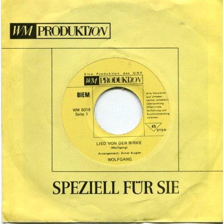 Wolfgang  ‎– Lied Von Der Birke / Abraham|1971  WM Produktion ‎– WM 5019