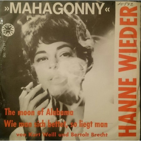 Wieder Hanne ‎– The Moon Of Alabama / Wie Man Sich Bettet, So Liegt Man|1963    Jupiter Record ‎– J-45-190-Single