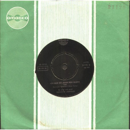 Leopoldi ‎Hermann – In Den Kleinen Seitengassen | Amadeo ‎– AVRS 21 170 -Single-Company Sleeve