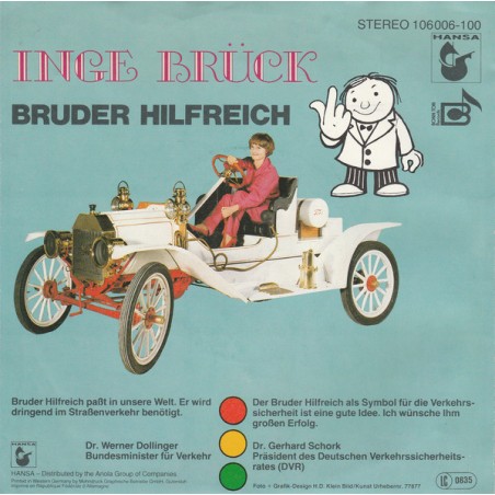 Brück Inge und die Jugendgesangsgruppe Bergisch Gladbach ‎– Komm Wir Gehen Auf Die Reise |1983   Hansa ‎– 106 006-Single