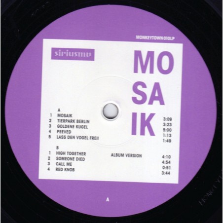 Siriusmo ‎– Mosaik |2014     MONKEYTOWN010LP