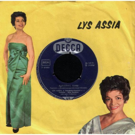 Assia ‎Lys – Arrivederci, Roma|1955     Decca ‎– D 18 058-Single