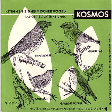 C. Fentzloff  ‎– Stimmen Einheimischer Vögel|Kosmos ‎– 75-0952.5-Single