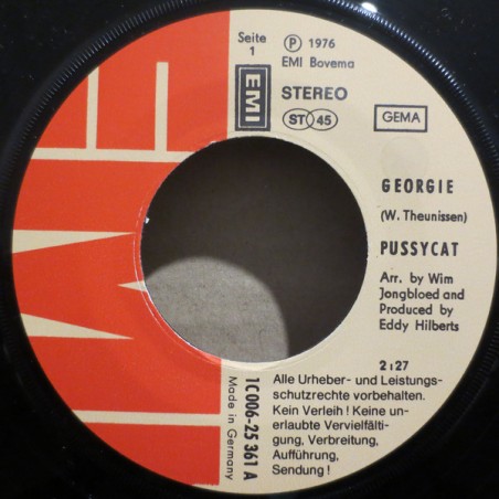 Pussycat – Georgie (Deutsche Originalaufnahme)|1976      EMI ‎– 1C 006-25 379-Single