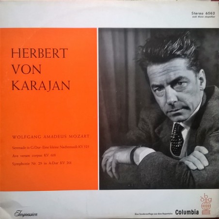 Mozart – Serenade in G-dur ("Eine kleine Nachtmusik"-Ave Verum ...-Symphonie Nr.29 -Karajan -  |Impression – 6062 Format: