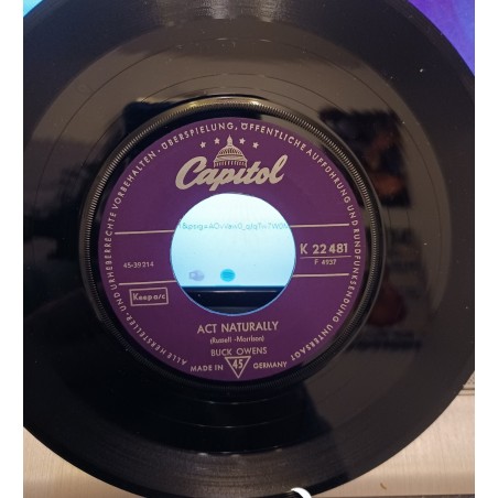 Buck Owens ‎– Act Naturally / Over And Over Again|1963   Capitol K 22481-Single