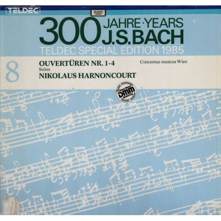 J. S. Bach– Ouvertüren Nr. 1-4 (Suites) -Concentus Musicus Wien-Harnoncourt |1985    TELDEC – 6.48238