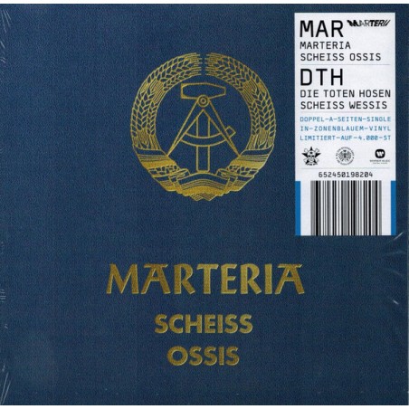 Marteria / Die Toten Hosen – Scheiss Ossis / Scheiss Wessis|2022   	  JKP 155 -Lim. Edition-blue Vinyl