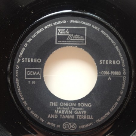 Marvin Gaye & Tammi Terrell – The Onion Song |1969	Tamla Motown – 1C 006-90 883-Single