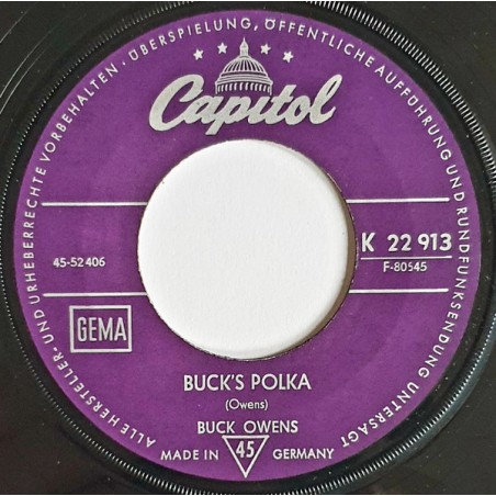 Buck Owens – I've Got A Tiger By The Tail / Buck's Polka |1965	Capitol Records – K 22 913-Single