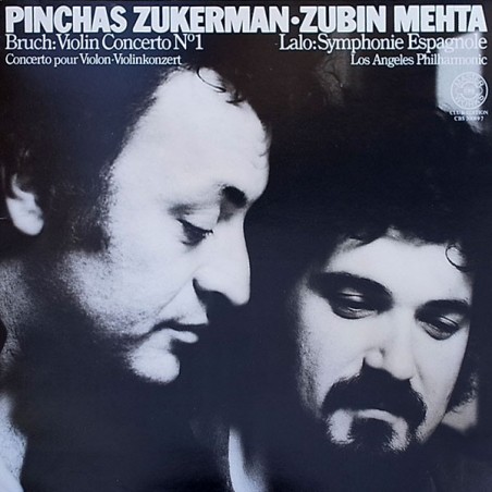Max Bruch-Violin Concerto No.1 Op.26-Lalo -  Symphonie Espagnole -Zukerman - Mehta |1978	CBS – 30089 7