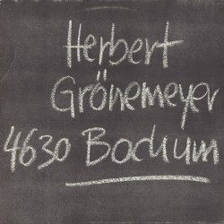 Grönemeyer ‎Herbert – 4630 Bochum   EMI 1C 066 1469051