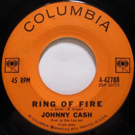 Johnny Cash – Ring Of Fire|1963    Columbia – 4-42788-Single