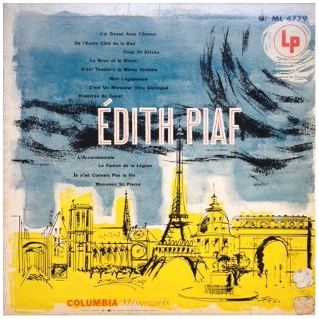 Edith Piaf – Édith Piaf    |1954	Columbia Masterworks – ML 4779