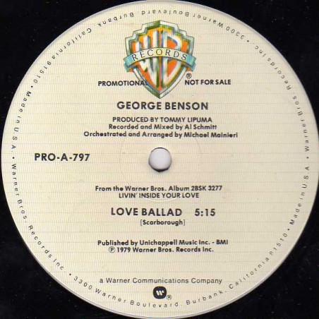 George Benson – Love Ballad|1979	Warner – PRO-A- 797 Format:	 Vinyl, 12", Promo-Maxi-Single