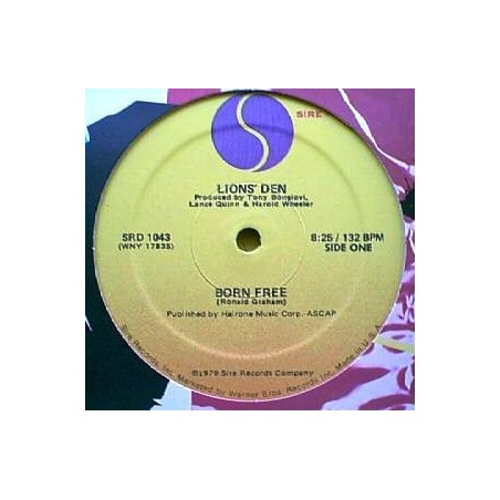 Lion's Den   – Born Free  |1979    	Sire – SRD 1043-Promo-Maxi-Single