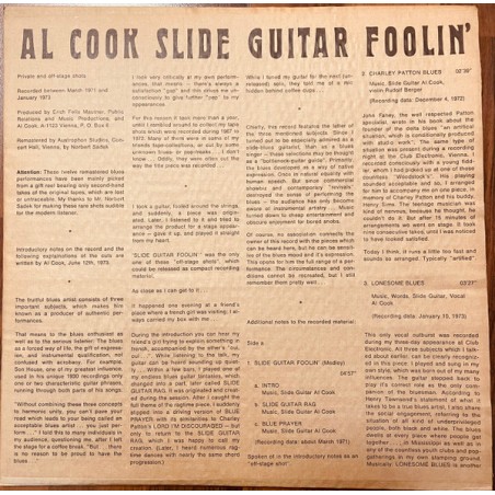 Al Cook   ‎– Slide Guitar Foolin' |1973 BOMB  ‎– B.O.M.B. L-1-Promo-numbered-Nr. 253 of 300