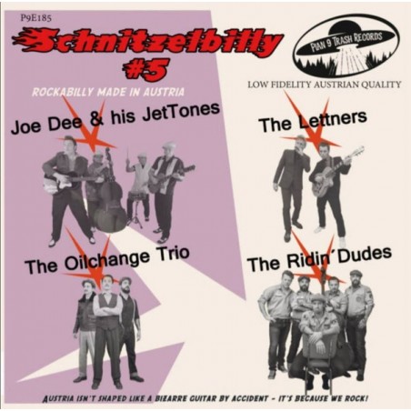 Joe Dee  ...-THE LETTNERS – SCHNITZELBILLY  5 Rockabilly made in Austria|2019  Plan 9 – P9E185-Single-red Vinyl