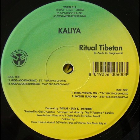 Kaliya – Ritual Tibetan   |2000    W/BXR 014-Maxi-Single