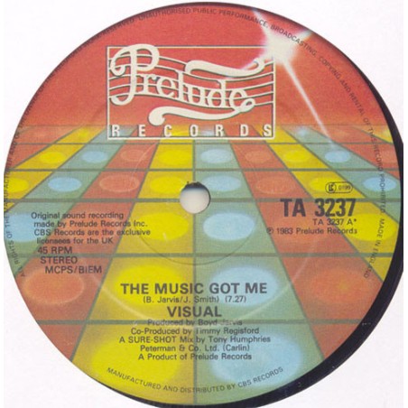 Visual – The Music Got Me   |1983	Prelude Records – TA 3237-Maxi-Single