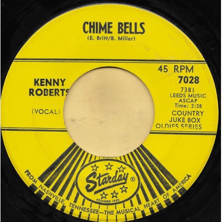 Kenny Roberts  – Chime Bells | Starday Records – 7028   -Single