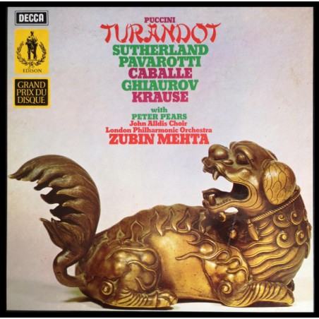 Puccini ‎– Turandot  - Sutherland - Pavarotti-Caballe... Mehta |1973   Decca ‎– 6.35150 FK -3 LP-Box