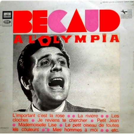 Gilbert Bécaud – Bécaud À L'Olympia  |	La Voix De Son Maître – CFELP 1338,