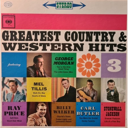 Various – Greatest Country And Western Hits No. 3  |1962	Columbia – CS-8616