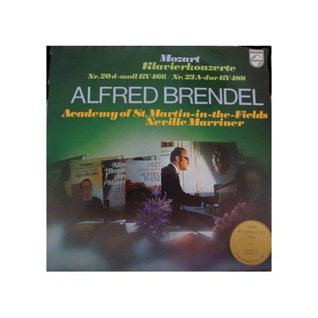 Mozart-Brendel - Klavierkonzerte Nr. 20 D-moll KV 466 / Nr. 23 A-dur KV 488-Marriner |1974	Philips – 6833 119