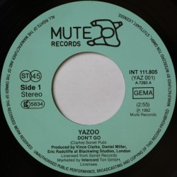 Yazoo – Don't Go |1982	Mute...